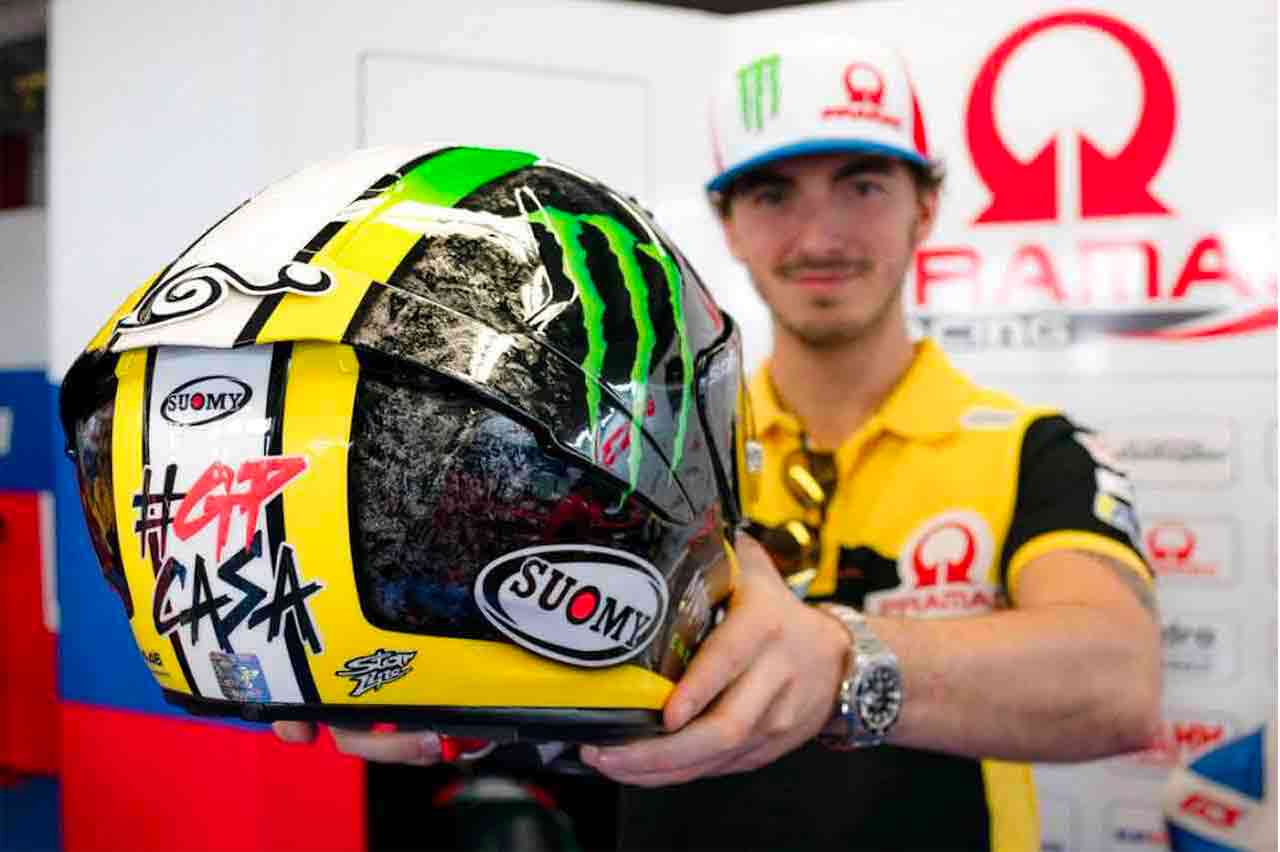 Casco pilota di MotoGP