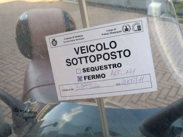 sequestro motociclo