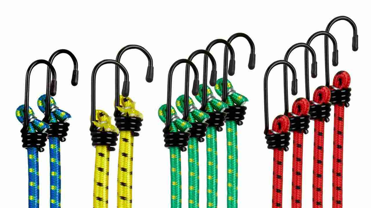 Set corde elastiche con gancio 
