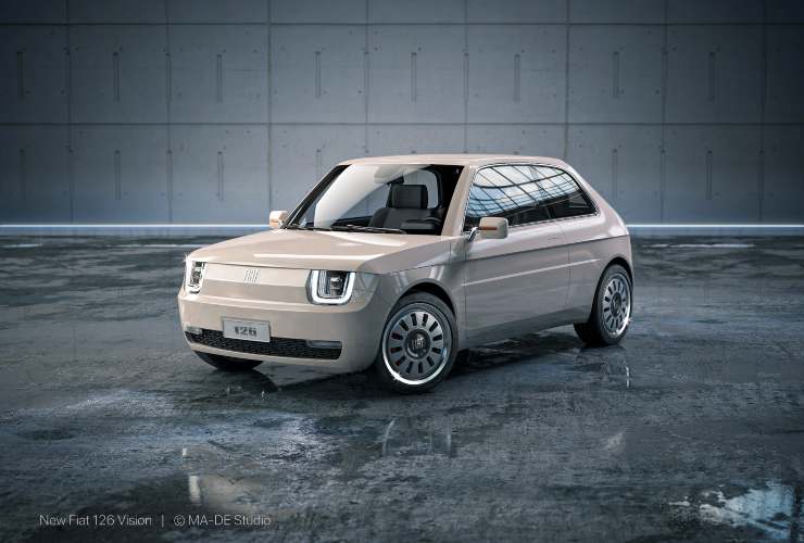 O segundo novo Fiat 126 Vision "estúdio fazendo" como