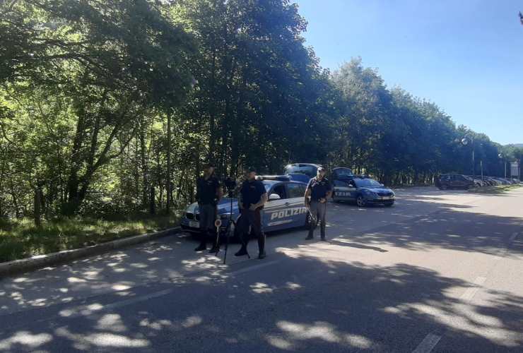 Controllo di Polizia in montagna