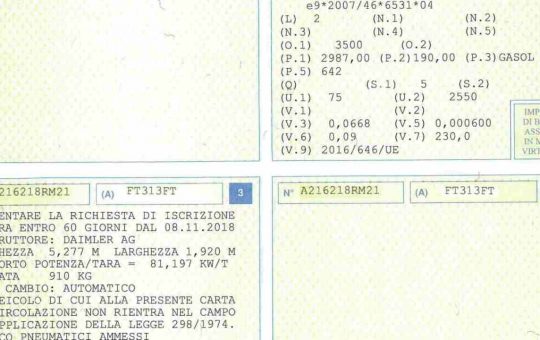 Libretto auto
