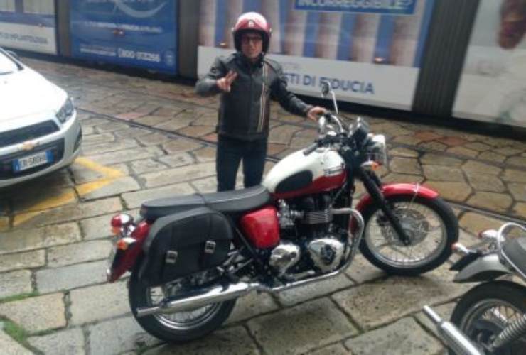 Bruno Barbieri e la sua Triumph Bonneville