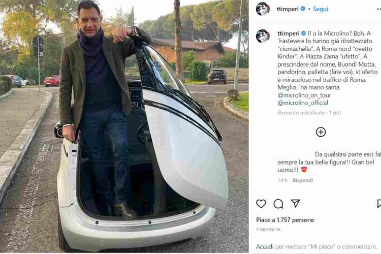 tiberio-timperi-con-la-microlino-instagram-solomotori.it