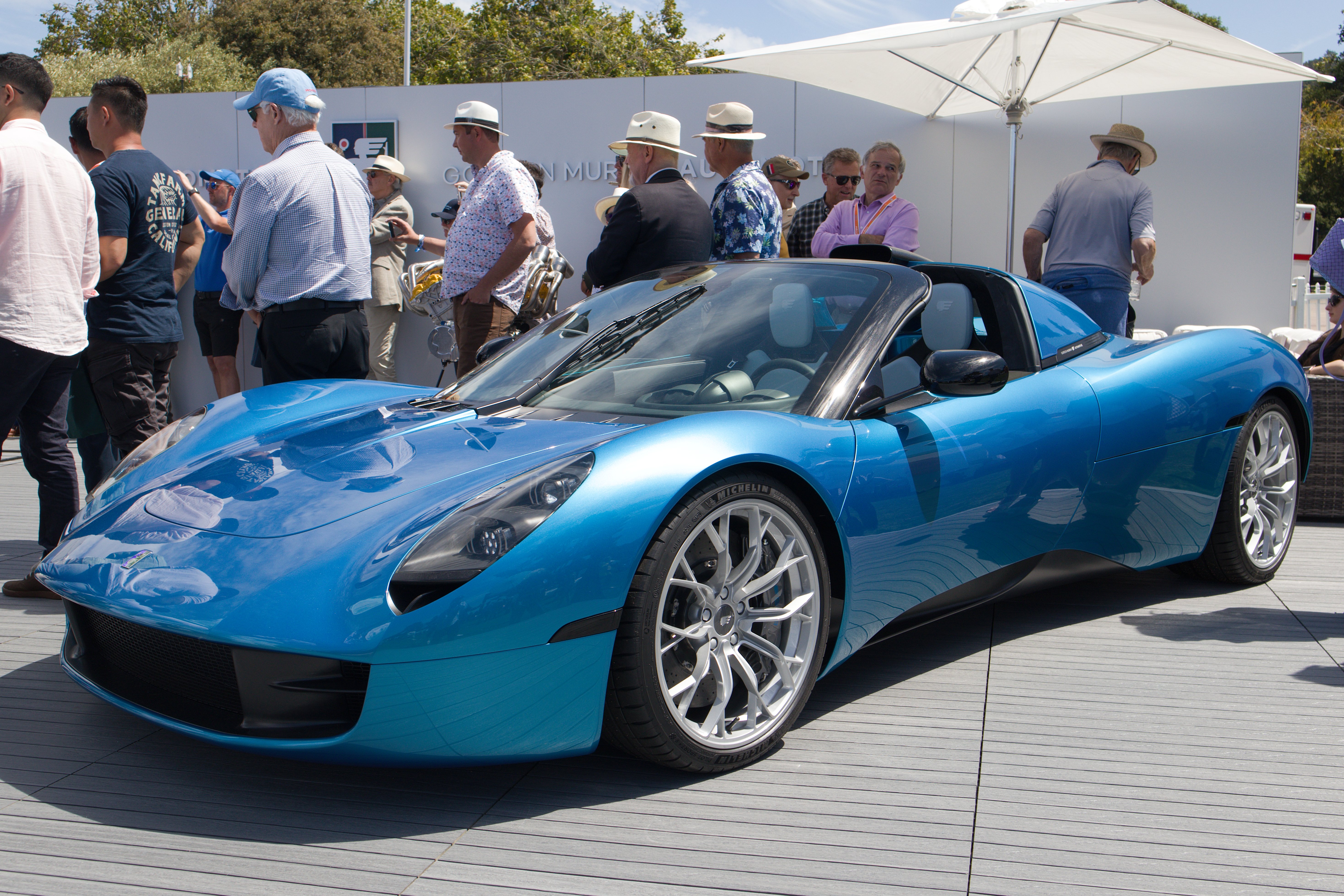 Gordon Murray Automotive T.33 Spider esposta al Quail